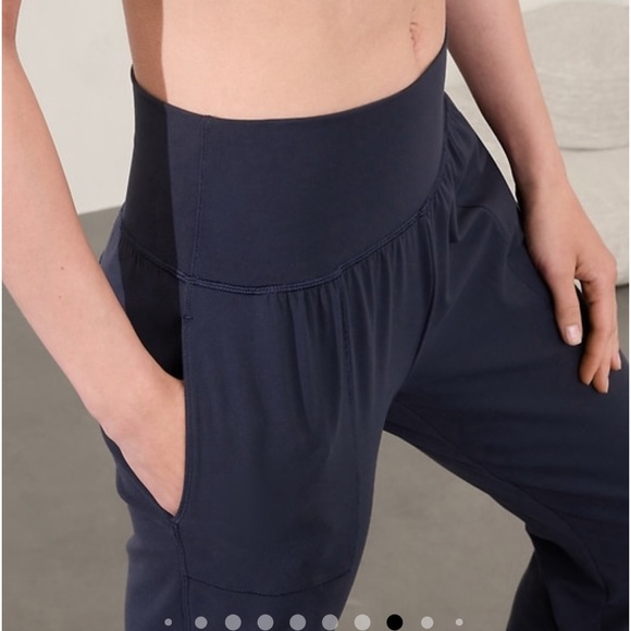 Athleta salutation (barely used) navy blue joggers - Picture 2 of 9